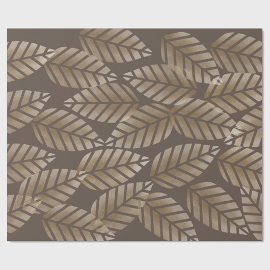 Papier Cadeau Abstract Pine Cones Of Copper And Platinum Pattern (Plat)