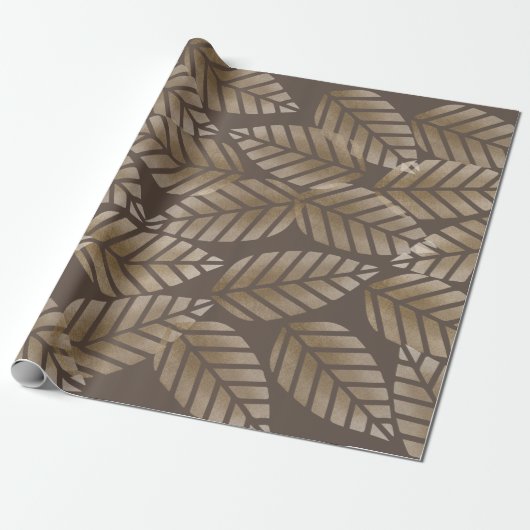 Papier Cadeau Abstract Pine Cones Of Copper And Platinum Pattern (Déroulé)