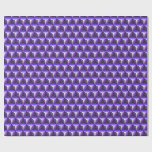 Papier Cadeau Abstract Purple Cube Block Pattern (Plat)