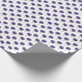 Papier Cadeau Abstract Purple Flower Doodle Art Style (Coin)