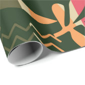 Papier Cadeau Abstract seamless pattern with tropical leaves. Ha (Coin rond)