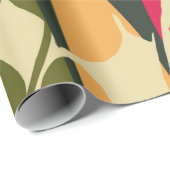 Papier Cadeau Abstract seamless pattern with tropical leaves. Ha (Coin rond)