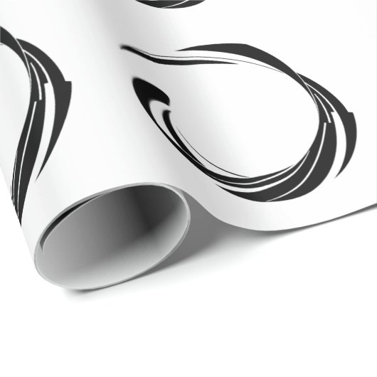 Papier Cadeau Abstract Swirl Circle Design – curved ring artwork (Coin rond)