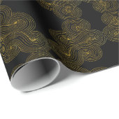 Papier Cadeau Abstract symmetrical pattern with spiral waves (Coin rond)