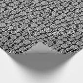 Papier Cadeau Abstrait 041113 - Blanc sur noir (Coin)
