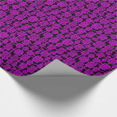 Papier Cadeau Abstrait 041113 - Magenta sur noir (Coin)