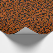 Papier Cadeau Abstrait 041113 - Orange sur noir (Coin)
