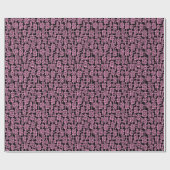 Papier Cadeau Abstrait 041113 - Rose sur noir (Plat)