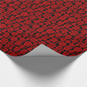 Papier Cadeau Abstrait 041113 - Rouge sur noir (Coin)