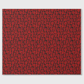 Papier Cadeau Abstrait 041113 - Rouge sur noir (Plat)