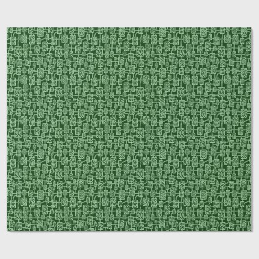 Papier Cadeau Abstrait 041113 - Vert pâle sur Vert de Forêt Noir (Plat)