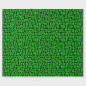 Papier Cadeau Abstrait 041113 - Vert sur noir (Plat)