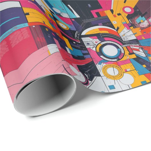 PAPIER CADEAU ABSTRAIT 10 (Coin rond)