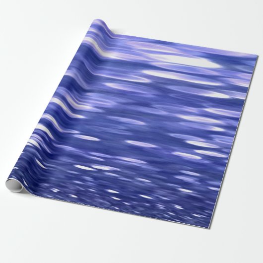 Papier Cadeau Abstrait #3 : Bleu shimmer (Déroulé)