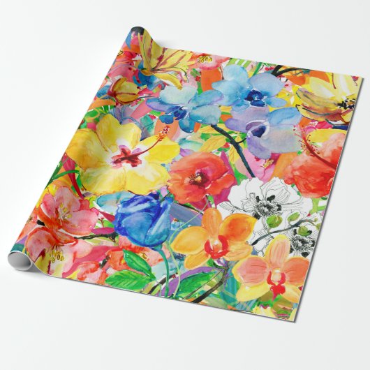 Papier Cadeau Abstrait aquarelle peint à la main arrière - plan  (Déroulé)