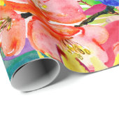 Papier Cadeau Abstrait aquarelle peint à la main arrière - plan  (Coin rond)