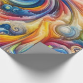 Papier Cadeau Abstrait arc-en-ciel (Coin)