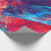 Papier Cadeau Abstrait beau rouge et bleu clair dossier de coule (Coin)