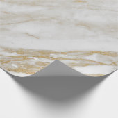 Papier Cadeau Abstrait blanc gris or Carrara marbre Pierre VIP (Coin)