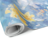 Papier Cadeau Abstrait bleu (Coin rond)