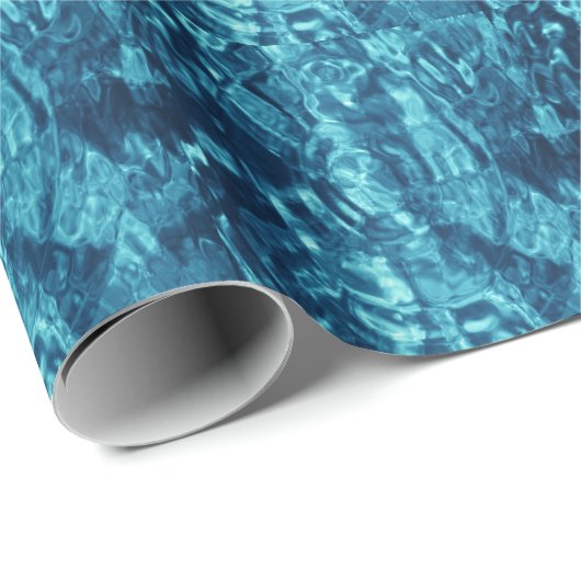 Papier Cadeau Abstrait bleu (Coin rond)