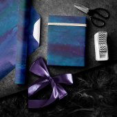 Papier Cadeau Abstrait Blue-Ombre | Turquoise Turquoise violet v