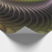 Papier Cadeau Abstrait brillant Trippy coloré 3D Fractal Art (Coin)