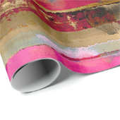 Papier Cadeau Abstrait coloré et paillettes (Coin rond)