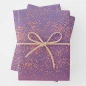 Papier cadeau Abstrait couleur violet et de pêche (En situation)