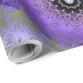 Papier Cadeau Abstrait dégradé vert pourpre violet cir (Coin rond)