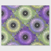 Papier Cadeau Abstrait dégradé vert pourpre violet cir (Plat)