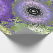 Papier Cadeau Abstrait dégradé vert pourpre violet cir (Coin)