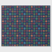 Papier Cadeau Abstrait, drôle, formes, rétro (Plat)
