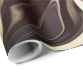 Papier Cadeau Abstrait élégant rétro couleurs texture fluide num (Coin rond)