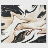 Papier Cadeau Abstrait élégant rétro couleurs texture fluide num (Plat)