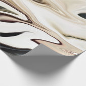 Papier Cadeau Abstrait élégant rétro couleurs texture fluide num (Coin)