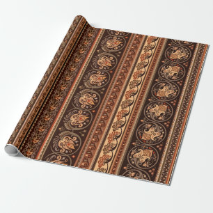 Papier Cadeau Abstrait ethnique rayé ornemental vintage backgrou