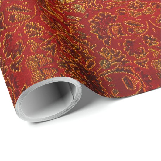 Papier Cadeau Abstrait étincelant de beaux échantillons d'ambre (Coin rond)