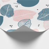Papier Cadeau Abstrait feuille tropical moderne motif (Coin)
