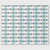 Papier Cadeau Abstrait Floral Motif Blue (Plat)