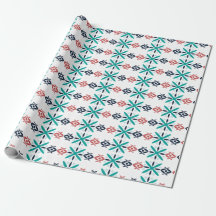 Abstrait Floral Motif Blue
