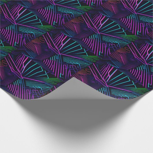 Papier Cadeau Abstrait géométrique coloré (Coin)