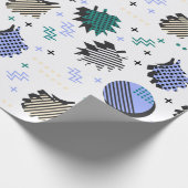 Papier cadeau abstrait géométrique de style Memphi (Coin)