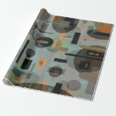 Papier Cadeau abstrait géométrique , moderniste (Déroulé)
