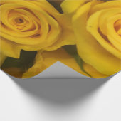 Papier Cadeau Abstrait Jardin de Roses Blanches Élégant Wrappin  (Coin)