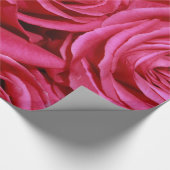 Papier Cadeau Abstrait Jardin de Roses Blanches Élégant Wrappin (Coin)