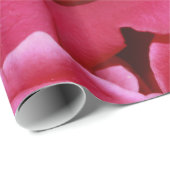 Papier Cadeau Abstrait Jardin de Roses Blanches Élégant Wrappin (Coin rond)