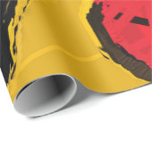 Papier Cadeau Abstrait jaune (Coin rond)