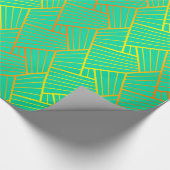 Papier Cadeau Abstrait Line Motif Jaune & Orange (Coin)