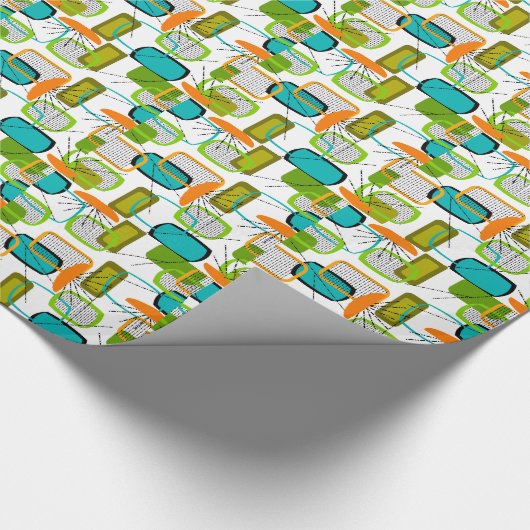 Papier Cadeau Abstrait moderne du milieu du siècle #57 (Coin)